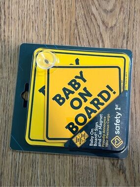 Safety 1st Yellow "Baby On Board" Car Sign with Suction Cup